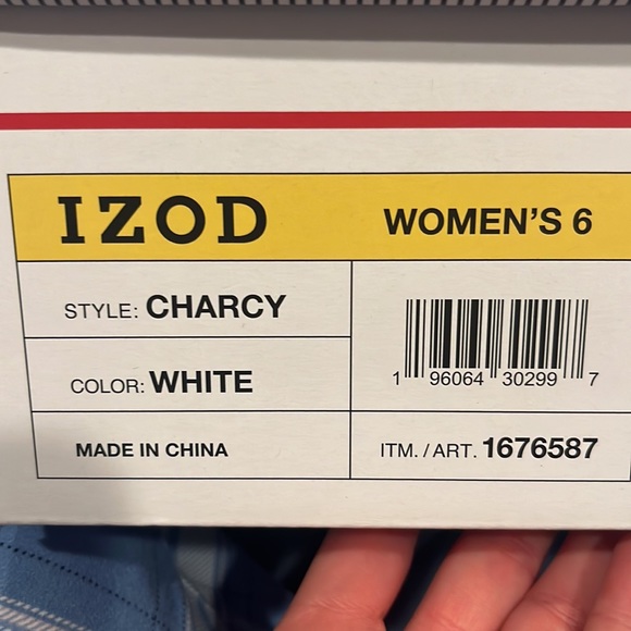 Izod memory foam white woman sandals size 6 - Picture 2 of 7